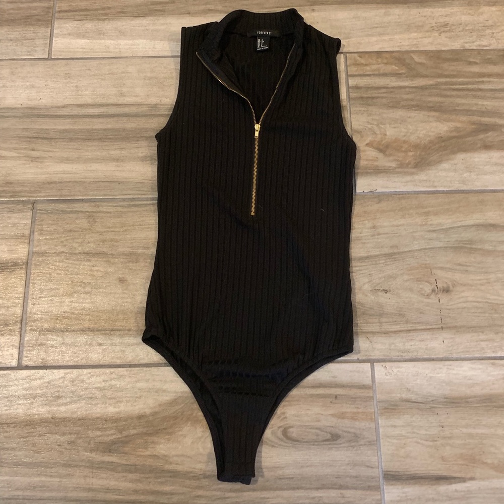 Forever 21 leotard Zip up Top